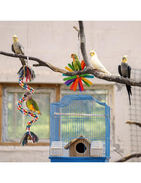 Juguetes para Aves RLRICH - 6 Paquete Coloridos para Loros