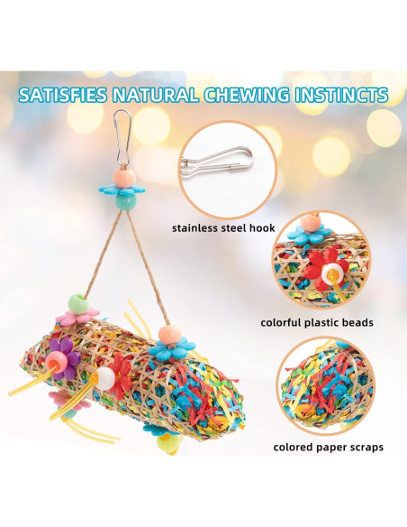 Juguetes para Aves RLRICH - 6 Paquete Coloridos para Loros