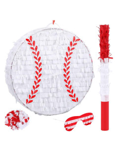Piñata de Béisbol Deekin con Palo, Antifaz y Confeti