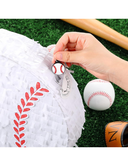 Piñata de Béisbol Deekin con Palo, Antifaz y Confeti Piñata de Béisbol Deekin con Palo, Antifaz y Confeti