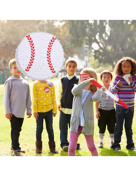 Piñata de Béisbol Deekin con Palo, Antifaz y Confeti Piñata de Béisbol Deekin con Palo, Antifaz y Confeti