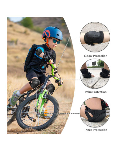 Conjunto Protector RUNDONG para Niños: Rodilleras, Codilleras y Muñequera