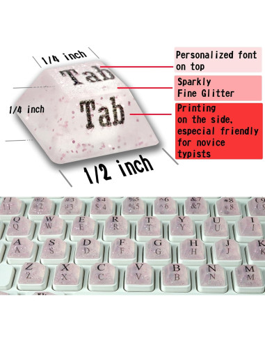 Etiquetas de Teclado Silicona Ivaso 80 Pcs Rosa Brillante