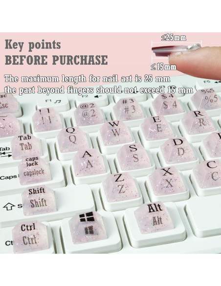 Etiquetas de Teclado Silicona Ivaso 80 Pcs Rosa Brillante Etiquetas de Teclado Silicona Ivaso 80 Pcs Rosa Brillante