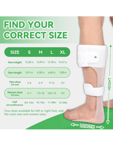 Ortesis AFO Orthomen L-Izquierda para Pie Caído - Soporte Médico