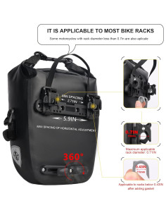 Bolsa de Alforja Impermeable Rhinowalk Y6202B 7L para Bicicleta 2